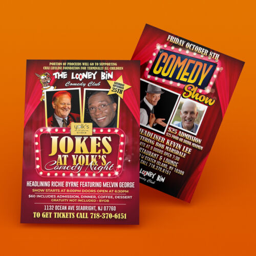 Looney Bin Comedy Club Event Flyers