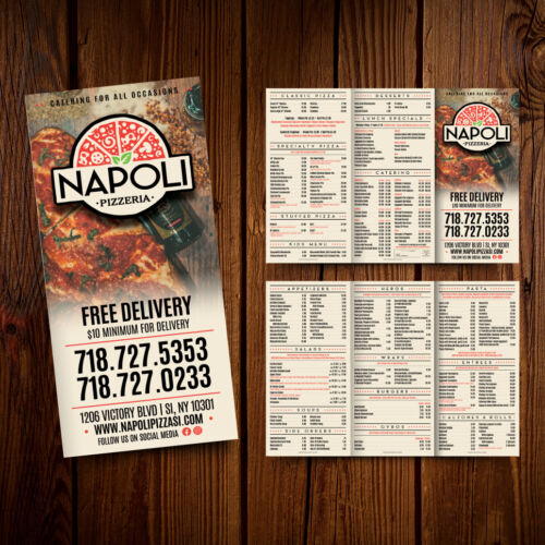 Napoli Pizzeria Menu